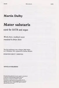 Martin Dalby: Mater Salutaris