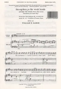 William H. Harris: Strengthen Ye The Weak Hands