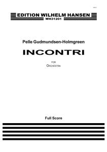 Pelle Gudmundsen-Holmgreen: Incontri (Score)