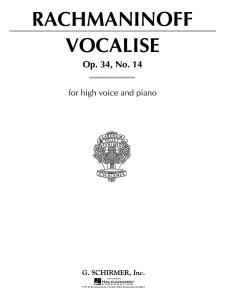 Sergei Rachmaninov: Vocalise (Op.34 No.14) - High Voice