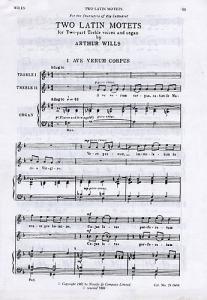 Arthur Wills: Two Latin Motets