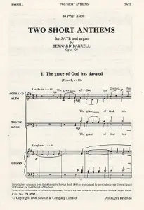 Bernard Barrell: Two Short Anthems Op.103