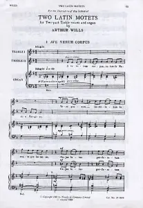 Arthur Wills: Two Latin Motets