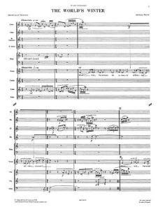 Anthony Payne: The World's Winter (Study Score)