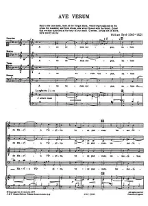 Byrd, W Ave Verum Satb (From Chester Motet Book 2-english)
