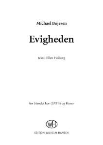 Michael Bojesen: Evigheden (SATB and piano)
