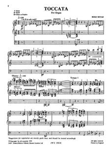 Boyle: Toccata for Organ