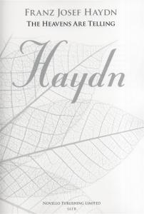 Josef Haydn: The Heavens are Telling - The Creation (New Engraving - SATB/Piano)