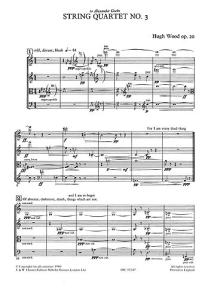 Hugh Wood: String Quartet No.3 Op.20 (Score)
