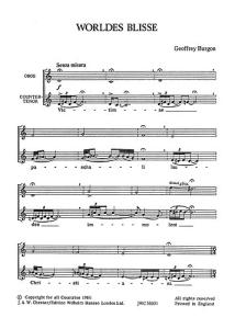 Burgon Worlde's Blisse (1971) Ct Or C/oboe (me)