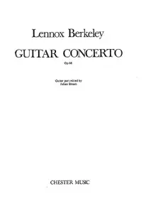 Lennox Berkeley: Concerto For Guitar And Orchestra Op.88