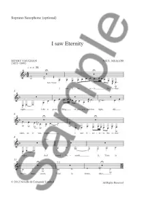 Paul Mealor: I Saw Eternity (Soprano Saxophone Part)