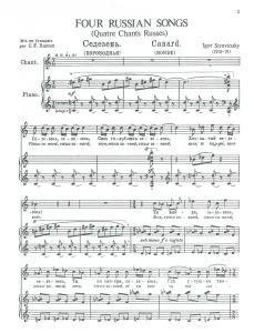 Igor Stravinsky: Four Russian Songs (Quatre Chants Russes)