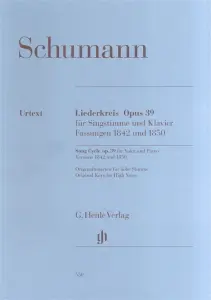 Robert Schumann: Song Cycle Op.39 for Voice and Piano - Versions 1842 and 1850