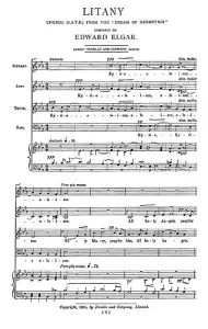 Elgar: Litany for SATB Chorus with Organ or Piano acc.