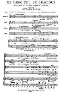 Elgar: Be Merciful, Be Gracious for SATB and Organ or Piano acc.