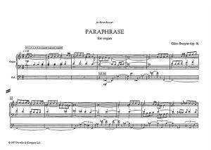 Swayne: Paraphrase for Organ