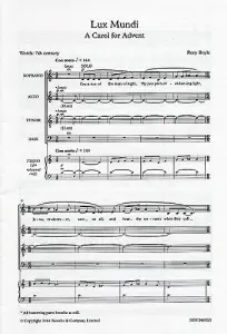 Rory Boyle: Lux Mundi - A Carol For Advent