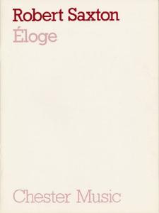 Robert Saxton: Eloge (Full Score)