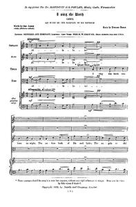Edward Elgar: I Sing The Birth
