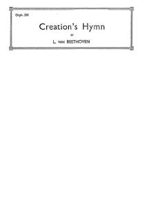 Beethoven: Creation's Hymn (TTBB)