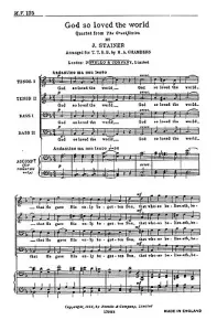 John Stainer: God So Loved The World (TTBB)