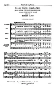 Gordon Jacob: To My Humble Supplication