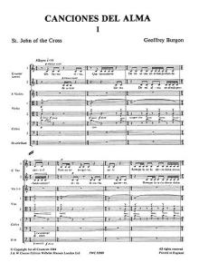 Geoffrey Burgon: Canciones Del Alma (Full Score)