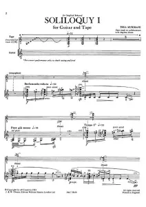 Thea Musgrave: Soliloquy I Gtr/cass Gtr Part
