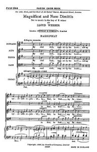 W.S. Lloyd Webber: Magnificat and Nunc Dimittis In E Minor