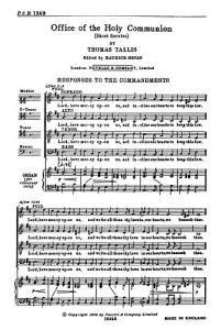 Tallis Office Of The Holy Communion SATB