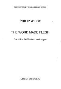 Philip Wilby: The Word Made Flesh