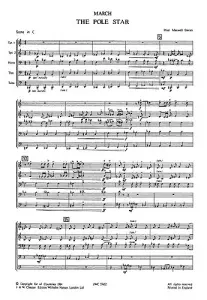 Peter Maxwell Davies: March On The Pole Star (Score)