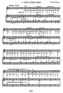 Jenkyns: Five Little Mice for Unison Voices and Piano