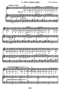 Jenkyns: Five Little Mice for Unison Voices and Piano