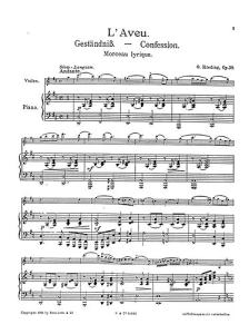 Oskar Rieding: L'Aveu Op.38