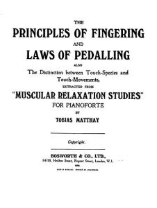 Matthay, T Principles Of Fingering And Laws Of Pedalling Pf