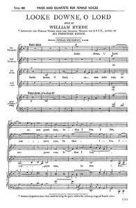 Byrde: Looke Downe, O Lord SSAA