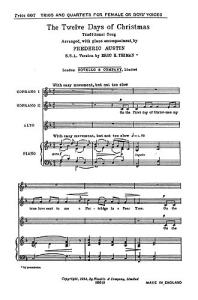 Frederic Austin And Eric Thiman: 12 Days Of Christmas (SSA And Piano)