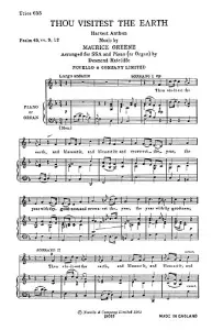 Maurice Greene: Thou Visitest The Earth (SSA)