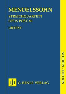 Felix Mendelssohn: String Quartet Op.Post.80 (Urtext Edition)