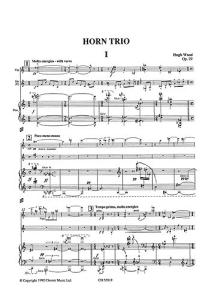 Hugh Wood: Horn Trio Op.29 (Score/Parts)