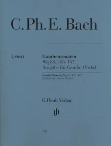 C.P.E. Bach: Gamba Sonatas Wq 88, 136, 137, Edition for Gamba (Viola)