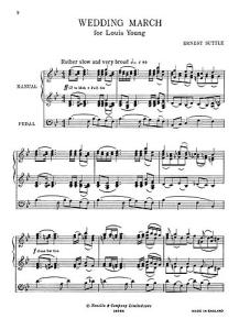 Ernest Suttle: Wedding March For Organ