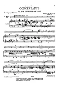 Joseph Horovitz: Concertante (Clarinet/Piano)