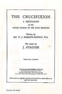 John Stainer: Crucifixion (Words: Set Of 50)