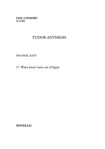Michael East: When Israel Came Out Of Egypt - Viol Consort (Tudor Anthems)