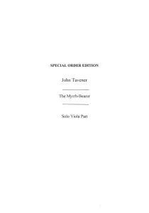 John Tavener: The Myrrh-Bearer (Viola Part)