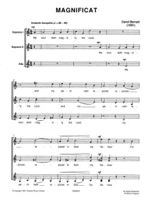 Carol Barratt: Magnificat And Nunc Dimittis (SSA)