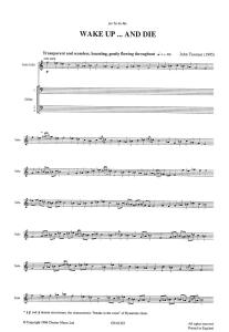 John Tavener: Wake Up And Die (Score and Parts)